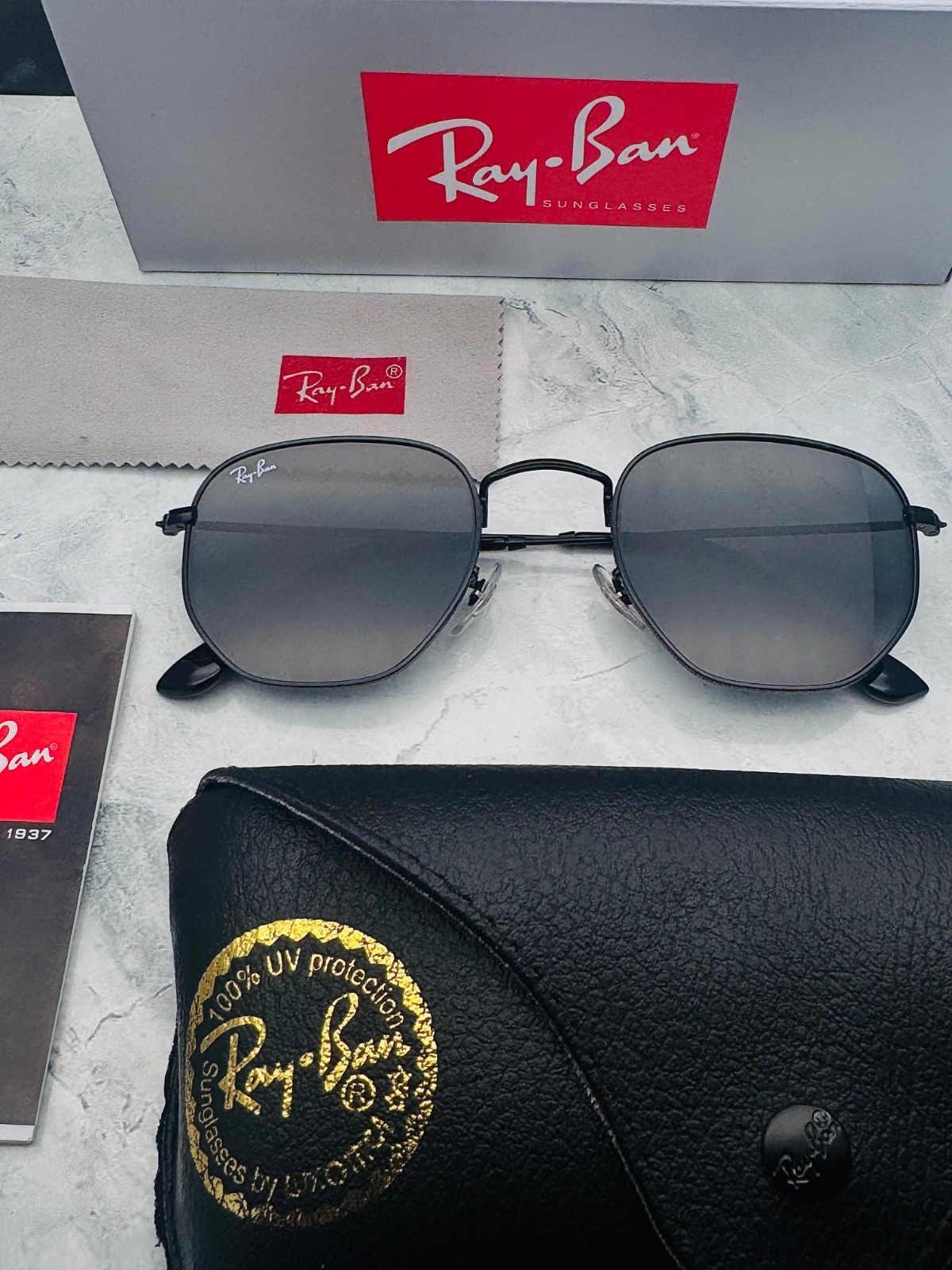 Rayban Hexagonal Negra